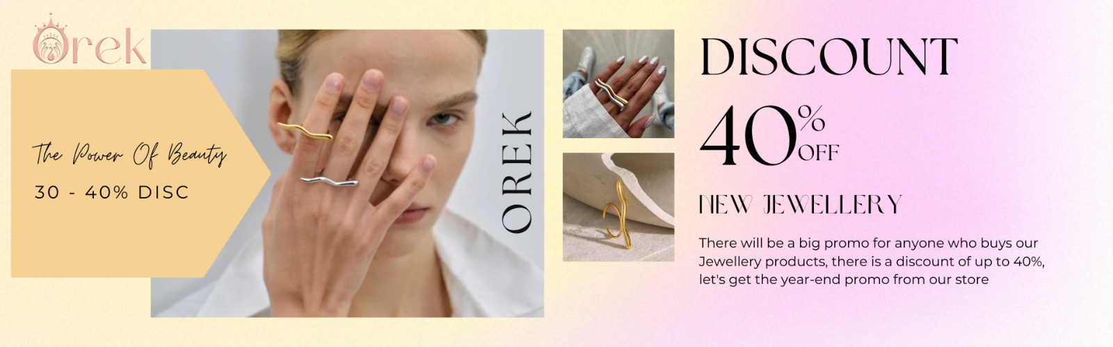 Corrugated Line Open 18k Gold Plated Adjustable Ring